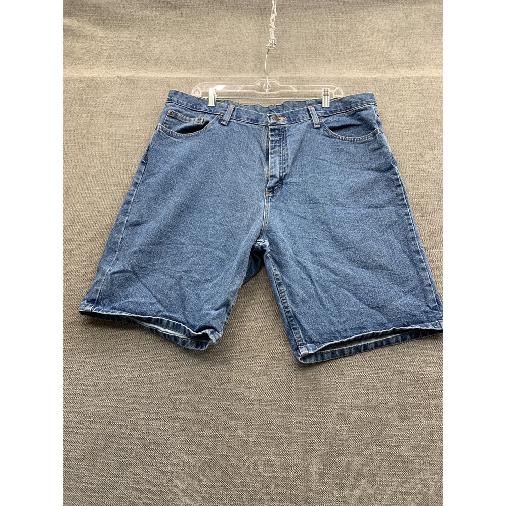 Wrangler‎ Five Star Premium Shorts Mens 38 Blue Denim Relaxed Fit Cotton Casual